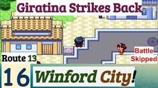 Pokemon Giratina Strikes Back Part 16 PokeFan Exploring Winford City & Route 13 | GBA Rom Hack