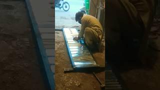 making a new design gate#al_faisal steel work #welding #steeldoordesign #smith #steelwork #steelcut