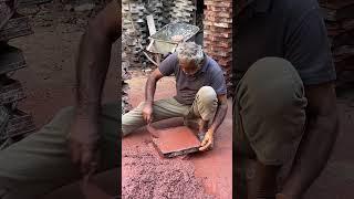 DIY CEMENT-Making Red Tile #diy #craft #hardwork