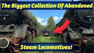 I Found The Biggest Steam Locomotive Graveyard! Over 50 Steam Trains Lost And Abandoned Forever!..