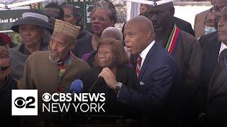 Spectators interrupt NYC Mayor Eric Adams' press conference