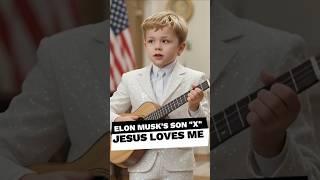 Elon Musk's Son Singing - "JESUS Love Me" #shorts  #elonmusk #elonmuskson #gospelmusic