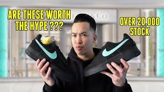 ARE THESE WORTH $1000 ?? EARLY LOOK NIKE x TIFFANY AIR FORCE | 20,000 STOCK ??