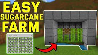 EASY & SIMPLE Sugarcane Farm Minecraft Bedrock 1.21! (Bedrock/Mcpe/Ps4/Xbox)