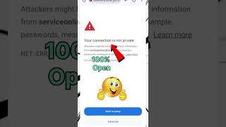 Your Connection Is Not Private Google Chrome | Your Connection Is Not Private #viral #shorts #short