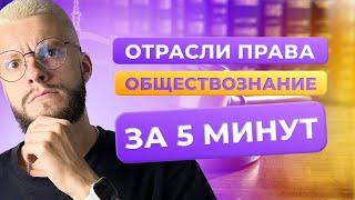 ОТРАСЛИ ПРАВА — РАЗБОР ТЕМЫ ЗА 5 МИНУТ ДЛЯ ОГЭ ПО ОБЩЕСТВОЗНАНИЮ