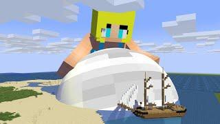 Fat giant minecraft eating the whole Yatch - Minecraft Animation