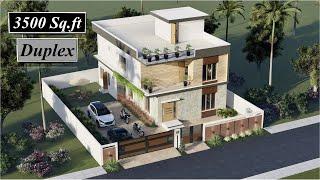 3500 Sq.ft Duplex House Designed by IR Concepts and Constructions | 3D Home Tour