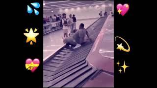 Buttercup - Jack Stauber - Fat Man Pushed On Airport Conveyor Meme