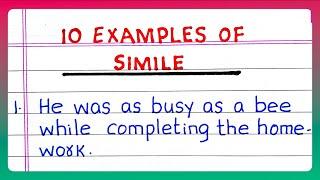 Examples of SIMILE | 5 | 10 Examples of SIMILE in English