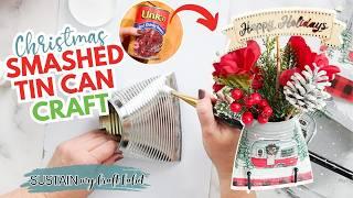 Adorable Christmas Smashed Can Craft  Cute DIY Budget Gift Idea!