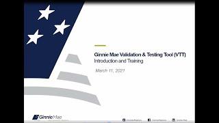 Ginnie Mae Validation and Testing Tool Training