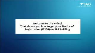 How to Request a Notice of Registration (IT150) on SARS eFiling