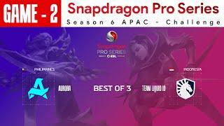 [Game - 2] Aurora vs Team Liquid ID | Snapdragon Pro Series