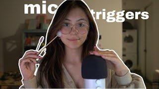 ASMR Mic Triggers for Tingles (Mic Brushing, Tapping, Swirling, Scratching)