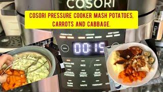 cosori pressure cooker mash potatoes, carrots and cabbage. how do you do yours ?