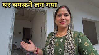 नए घर में टाइल और पुट्टी काम शुरू || Pahadi Lifestyle  Vlog || Priyanka Yogi Tiwari ||