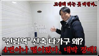 "단독" 신림역 역세권, 신축 다가구 폭락 경매, 무려 4회차 유찰, 대박 물건 떴다!