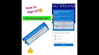 How to log in to lms.deped.gov.ph using deped account.