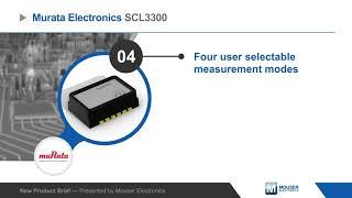 Murata Electronics SCL3300 Inclination Sensors — New Product Brief | Mouser Electronics