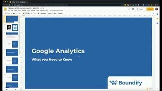 Google Analytics: What You Need to Know - Boundify Webinars