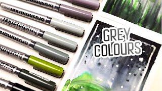 KARIN Brushmarker PRO GREY COLOURS Farben-Set Tutorial