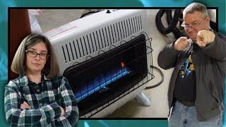 Installing Mr Heater 30K BTU Blue Flame LP Heater | MHVFB30LPT | Making the wife HOT