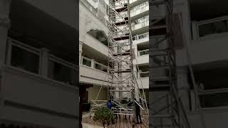 Aluminium Mobile Scaffold Tower Stairway with Jack Attached wheels