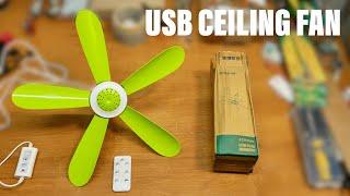 Zolee 17” USB Mini Ceiling Fan w/ Remote | Unboxing