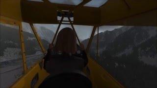 FSX: A2A Piper Cub Ski Landing at FTX Stewart Airport