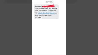 Ontario Parking Ticket Alert Scam - Be Careful