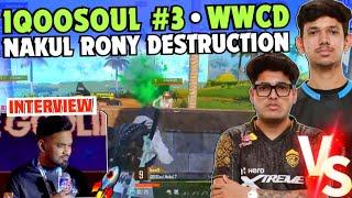 iQOOSouL WWCD  Soul #3 in Red Bull Finals  Manya Interview  NAKUL vs JONATHAN  Team SouL 