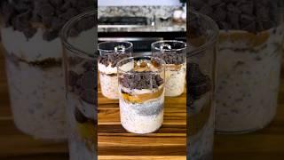 Receta de Avena Trasnochada tipo Cookie Dough Overnight Oats #shorts