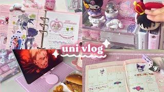 my first day at uni, journal & penpal with me, korean sticker haul  vlog