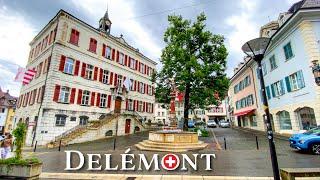 Delémont is the pretty capital of the Swiss Canton of Jura!  4K walking tour