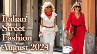 Unique street style in Milan. The latest Italian Street Fashion August 2024. Italian Fashion VLOG