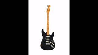 A SOLID-BODY ELECTRIC GUITAR, STRATOCASTER, KNOWN AS ‘THE BLACK STRAT’