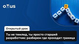 Ты не тимлид, ты просто старший разработчик: разберем где проходит граница // Курс «Team Lead»
