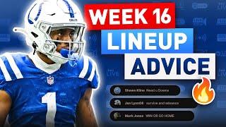 Fantasy Football Week 16 Lineup Advice | NFL Inactives, Injuries & Start/Sit Decisions (2024)