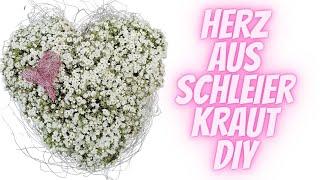 Deko Idee zum selber machen - Schleierkraut Herz selber machen - DIY Deko Anleitung vom Blumenmann