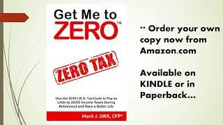 Why I wrote the Get Me to ZERO (income taxes) book