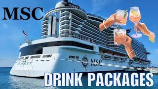 MSC Cruises - Drink Packages - Easy Package, Easy Plus Package, Premium Extra, Minors, Alcohol Free