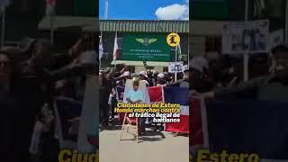 Ciudadanos de Estero Hondo marchan contra el tráfico ilegal de haitianos