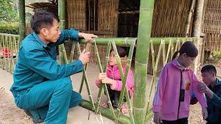 The uncle and the girl bought new clothes and renovated the house to prepare her for school.