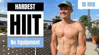 HARDEST 10 MIN FULL BODY HIIT WORKOUT ON YOUTUBE  - No Rest, High Intensity, Advanced | FitBennity