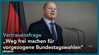 Vertrauensfrage im Bundestag: Statement von Bundeskanzler Scholz | 11.12.24