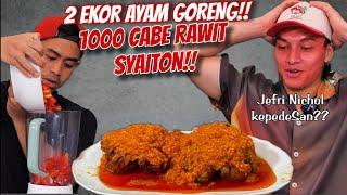 MUKBANG 2 EKOR AYAM 1000 CABE RAWIT BARENG JEFRI NICHOL!!