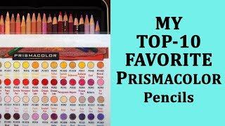 TOP-10 My FAVORITE Prismacolor pencils / Coloring with Alena