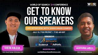 WOSCon2024 Live Interview Series with Speakers: Saravanan Ganesh