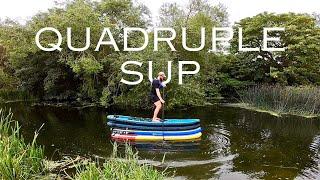 I Built a QUADRUPLE DECKER Stand Up Paddle Board! (never again)